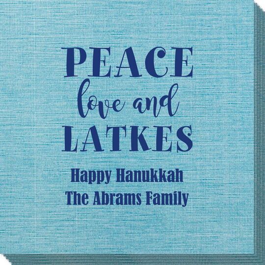 Peace Love And Latkes Bamboo Luxe Napkins